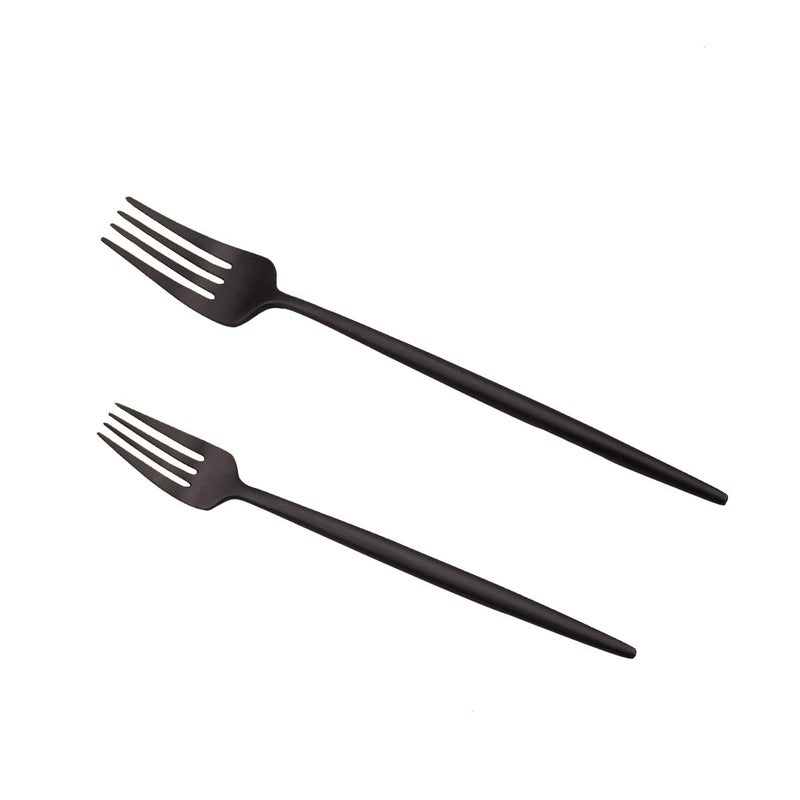 JASHII Luxury Black Flatware, Silverware Sets, 24-pieces Elegant Cute 18/10 Stainless Steel Silverware Set for Eating Home Kitchen Hotel Restaurant, Service Sets for 4 People, Dishwasher Safe - Image 5